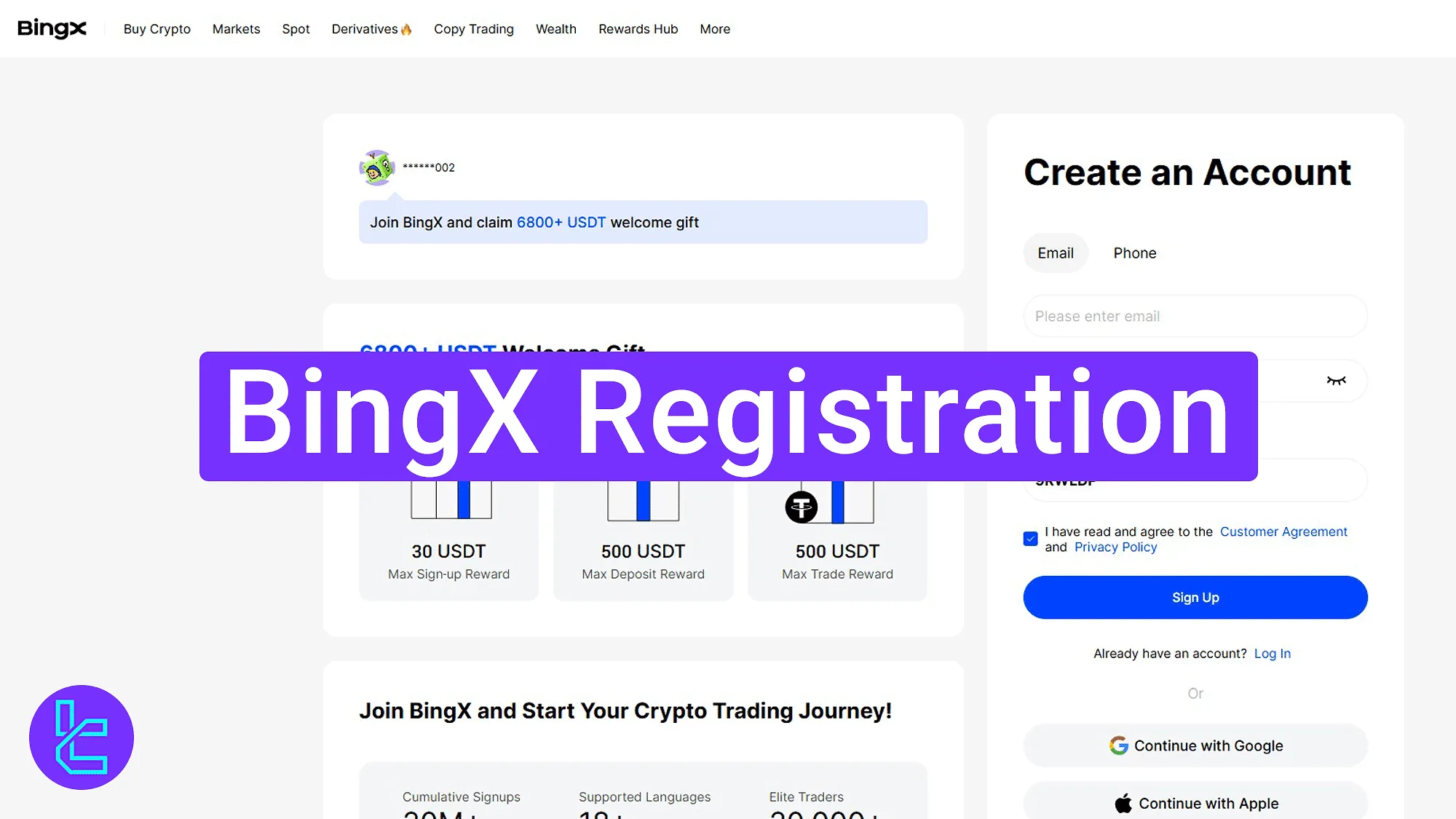 BingX account setup tutorial for crypto trading access