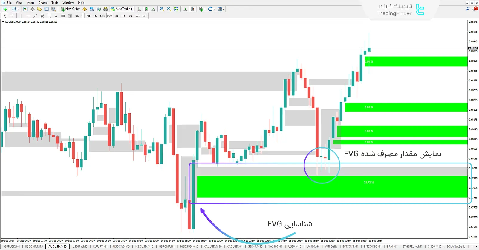 دانلود اندیکاتور FVG و خلاهای قیمتی (FVG+Void) ویژه ICT و اسمارت مانی برای متاتریدر 4 - رایگان 1