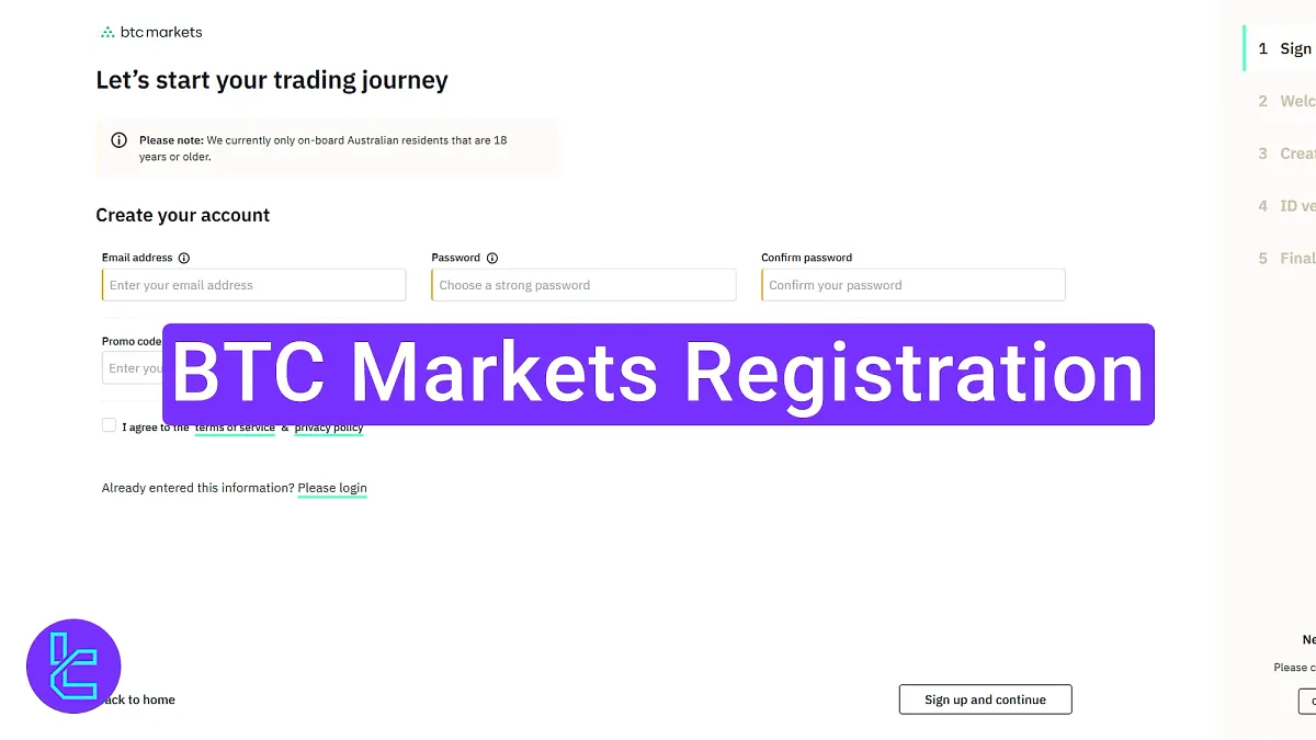 BTC Markets Registration 2025 [3-Step Instant Dashboard Access]