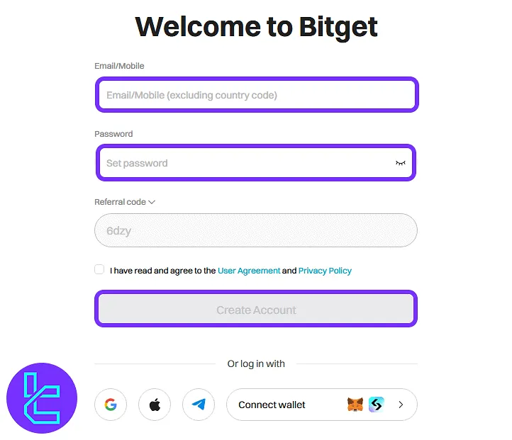 Bitget Registration Form