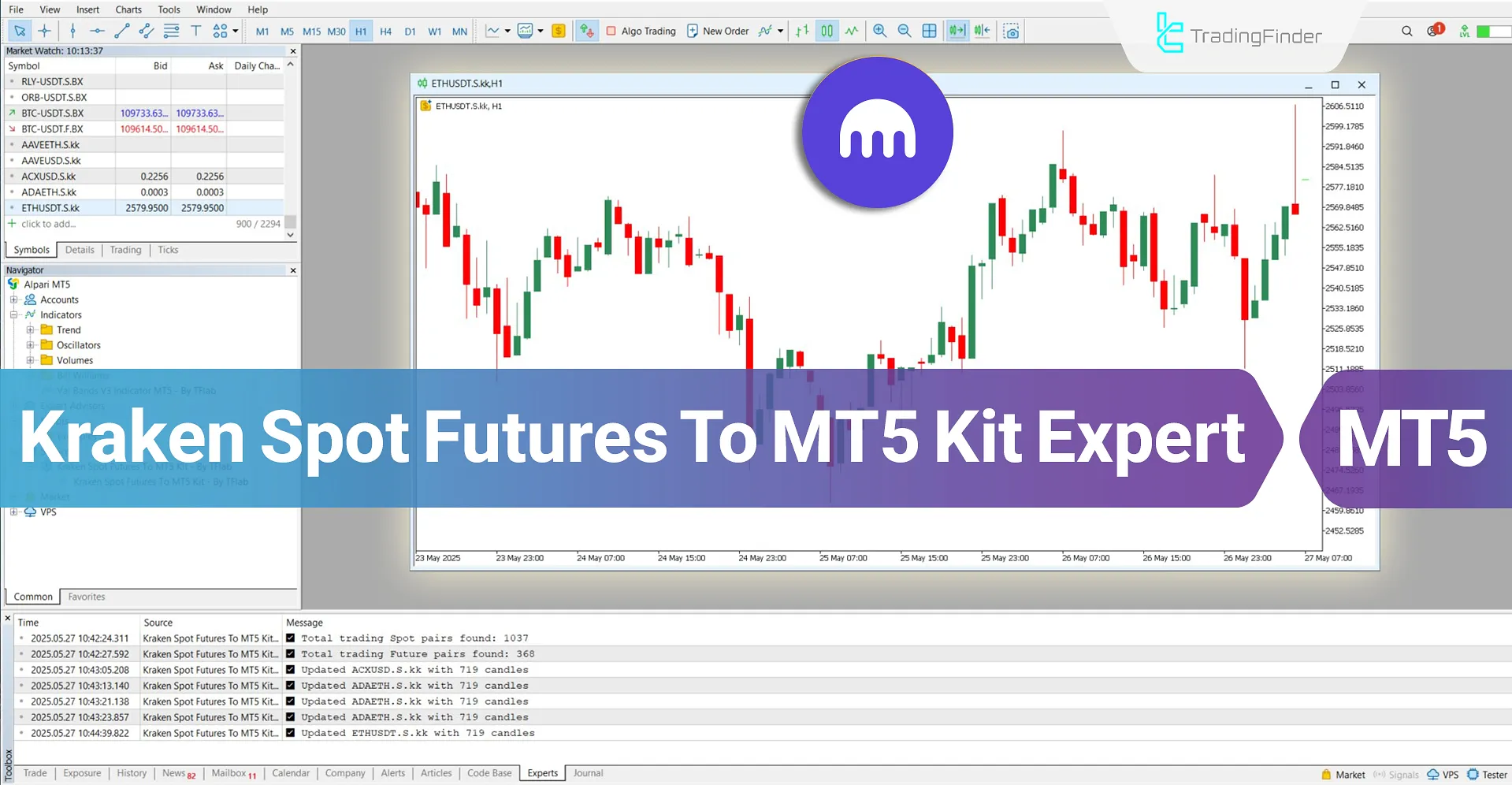 Kraken Spot Futures to MT5 Service Download - Free - [TradingFinder]