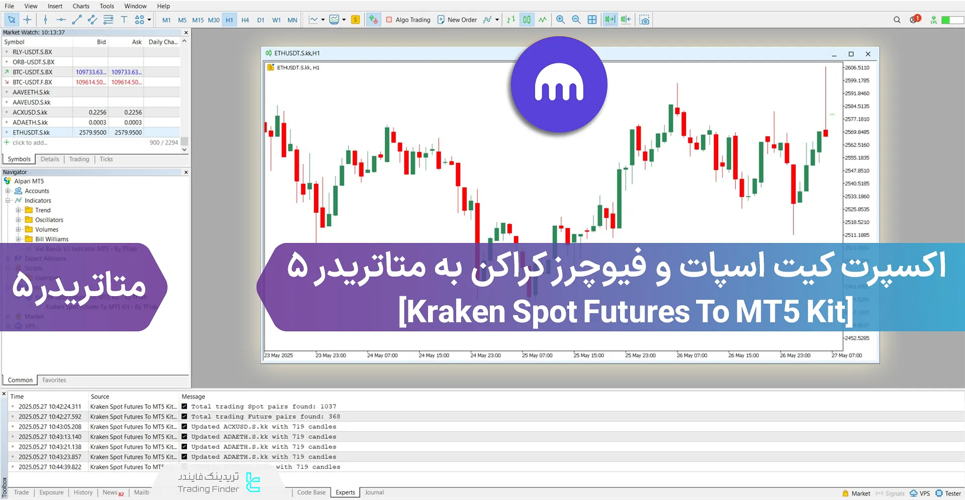 دانلود سرویس اسپات و فیوچرز کراکن به متاتریدر ۵ – [تریدینگ فایندر]