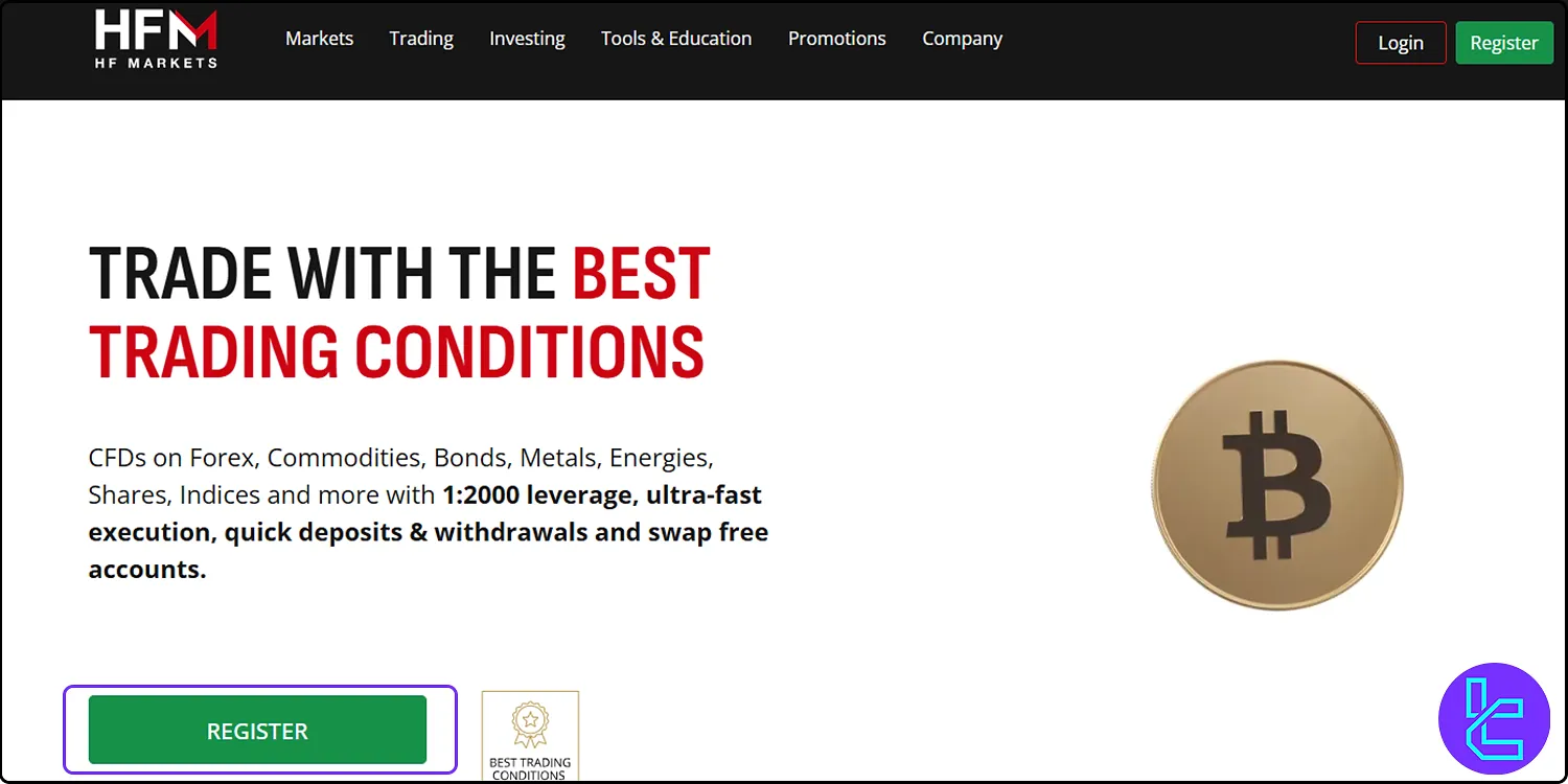 HFM register button