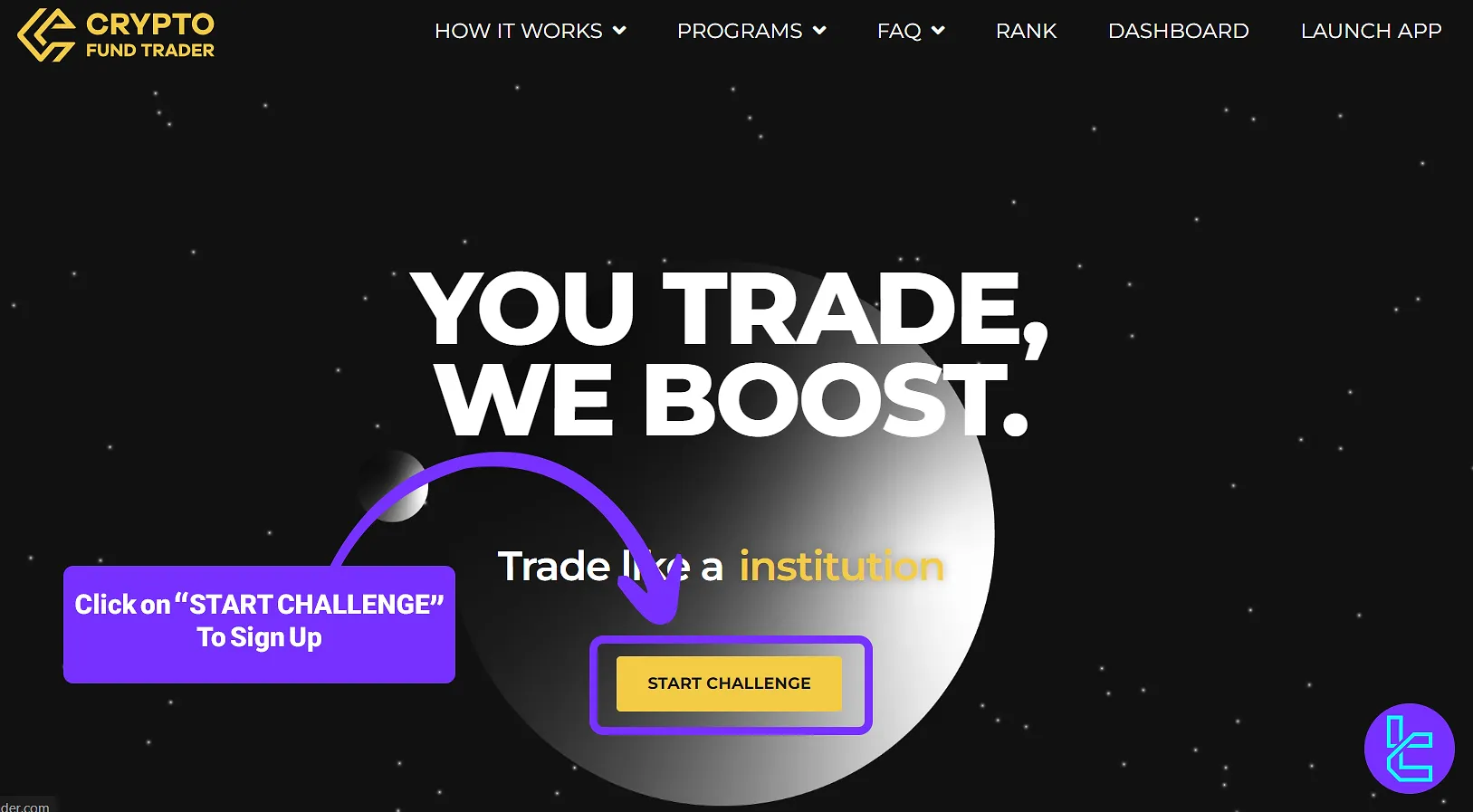 Crypto Fund Trader sign up