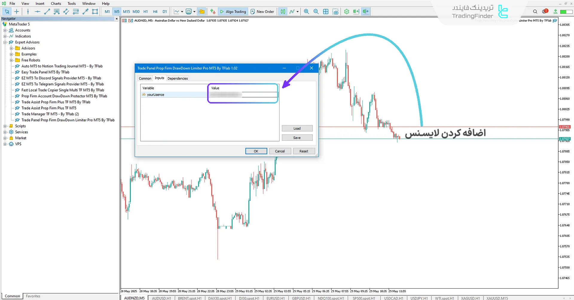 اکسپرت پنل معامله پراپ با محدود کننده دراودان (Trade Panel Prop Drawdown Limiter) متاتریدر 5 1