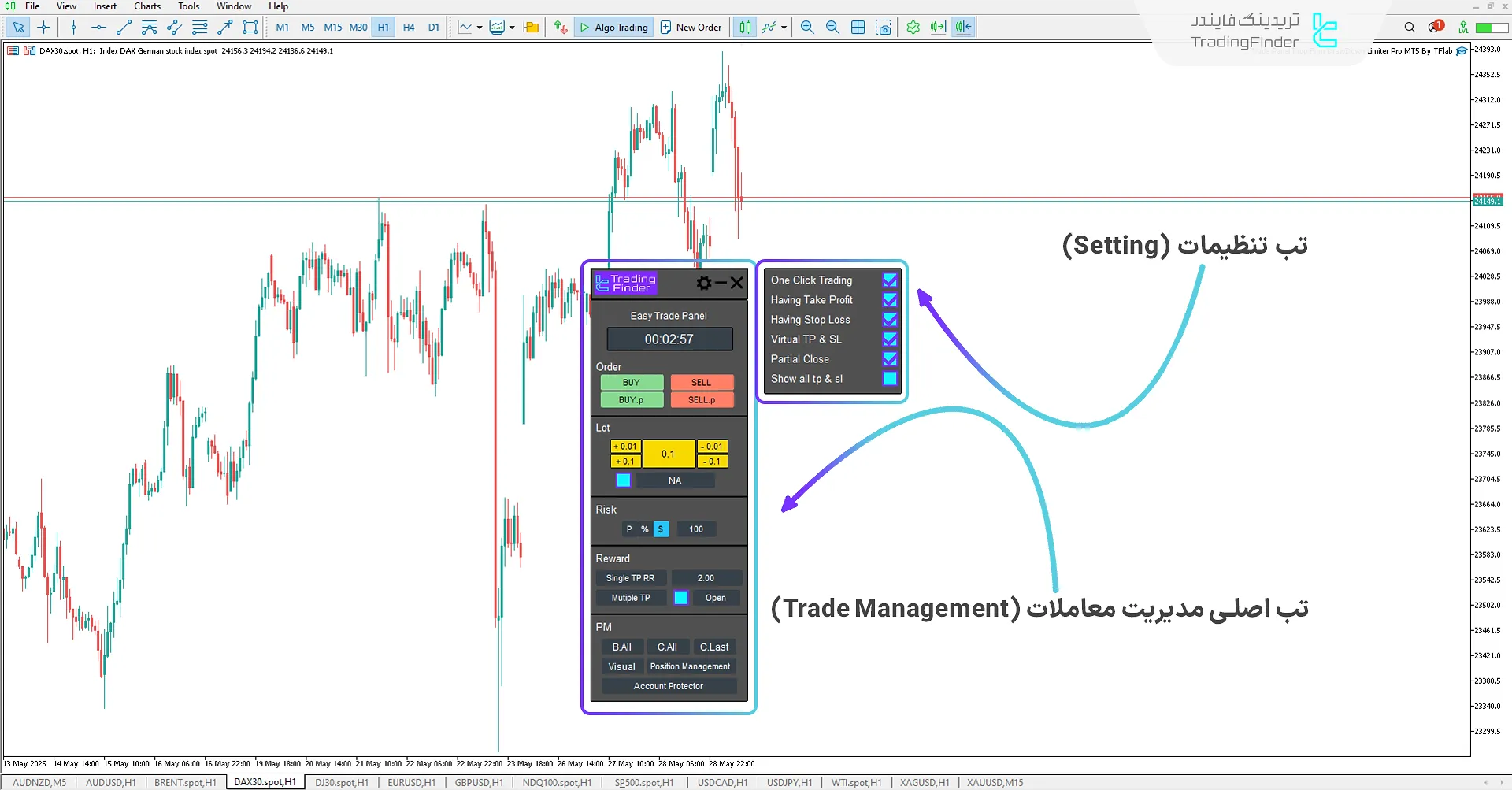 اکسپرت پنل معامله پراپ با محدود کننده دراودان (Trade Panel Prop Drawdown Limiter) متاتریدر 5 3