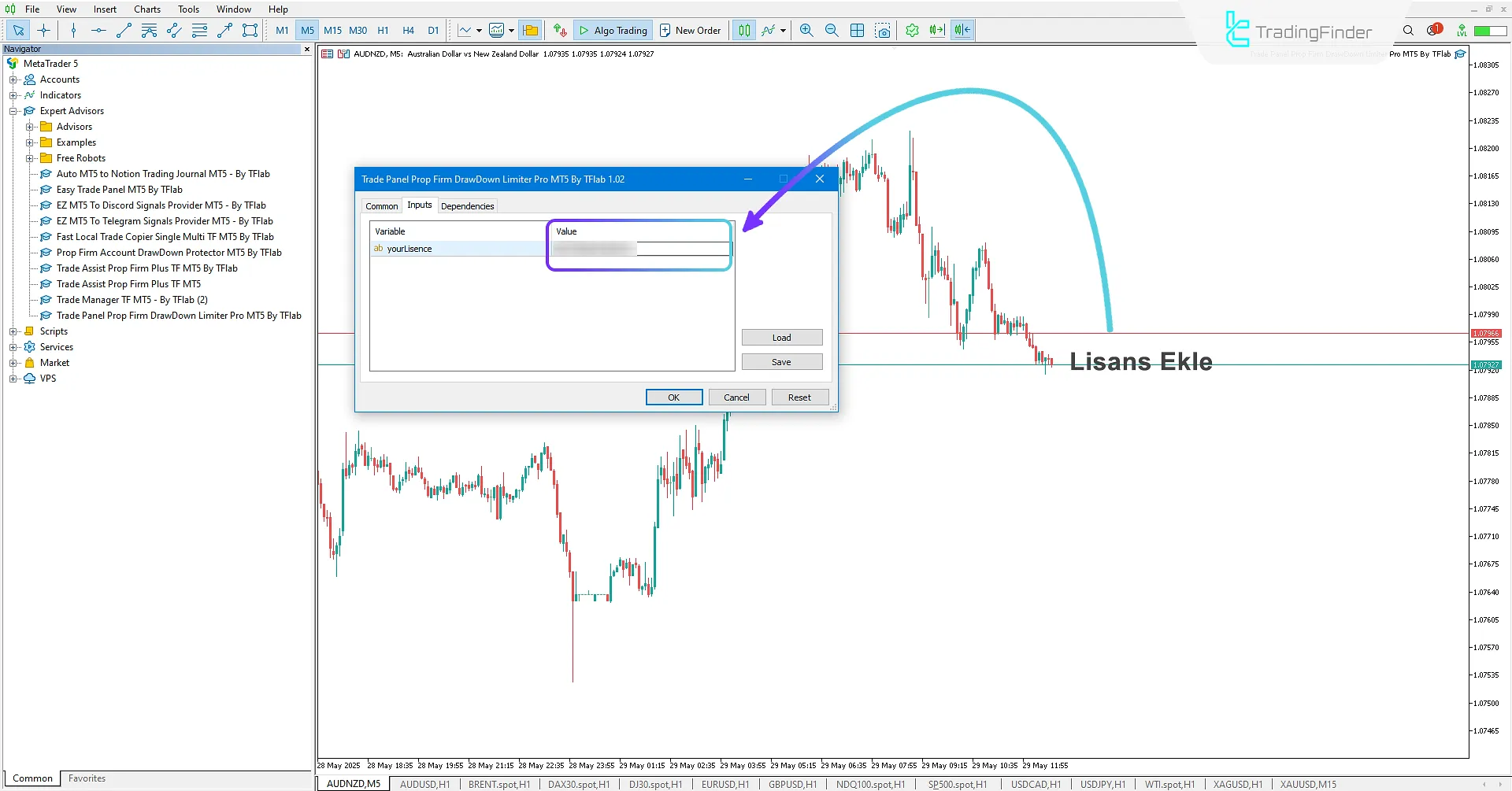 Trade Panel Prop Firm Drawdown Limiter Pro Expert MetaTrader 5'te 1