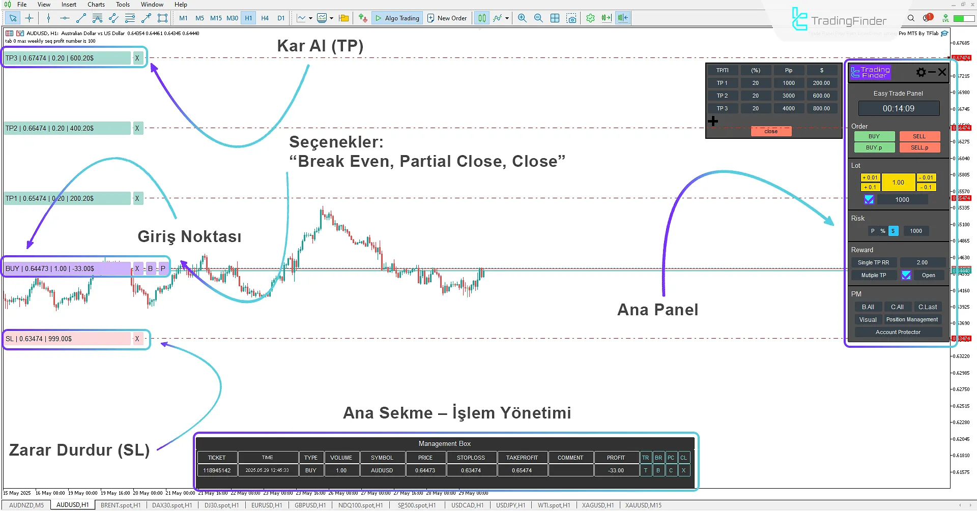 Trade Panel Prop Firm Drawdown Limiter Pro Expert MetaTrader 5'te 2