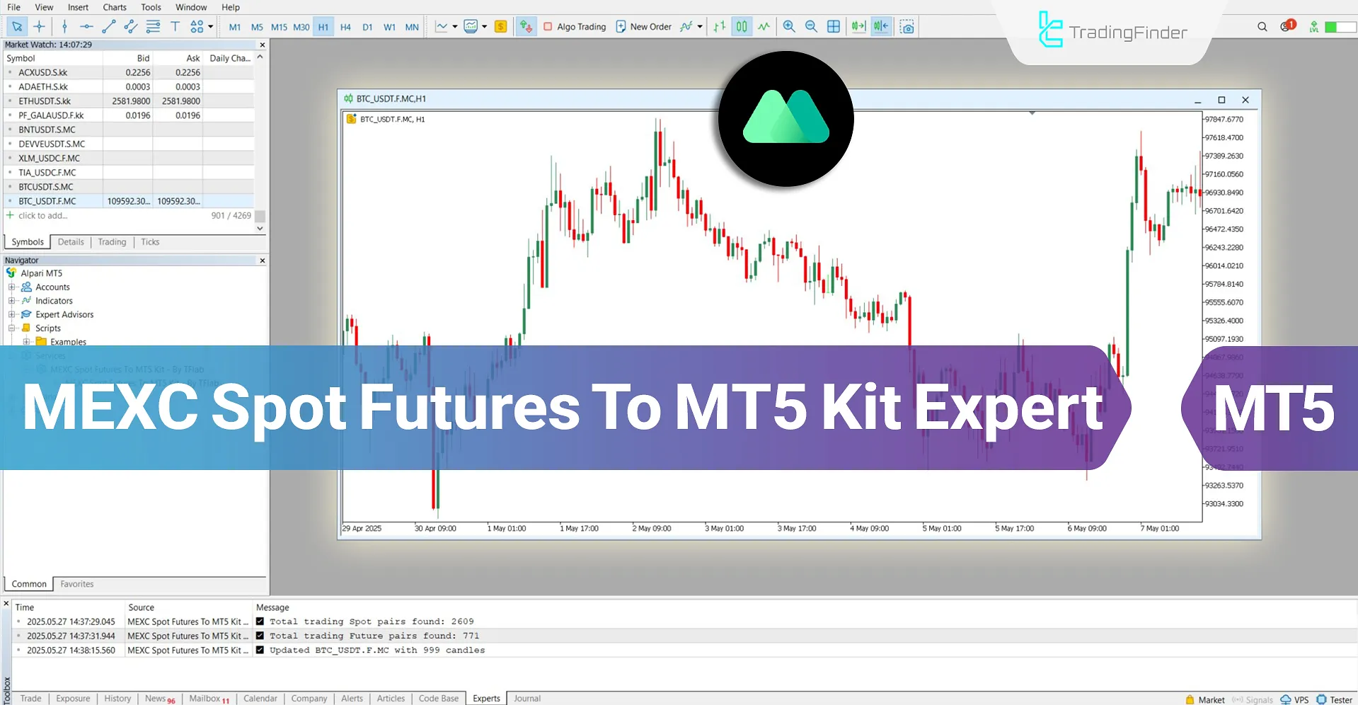 MEXC Spot Futures to MT5 Service Download - Free - [TradingFinder]