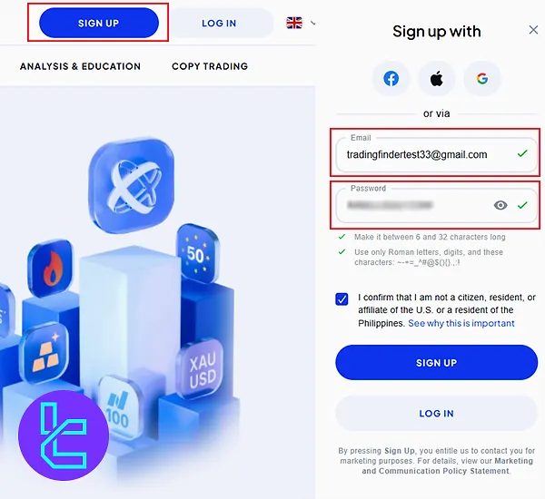 OctaFX registration