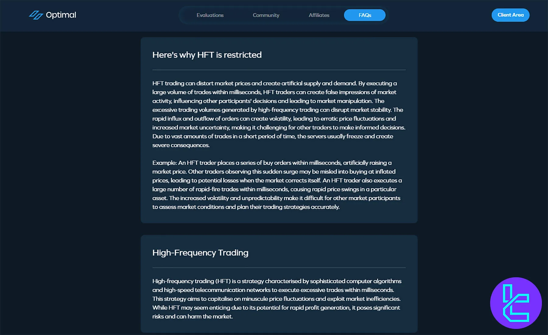 Optimal Traders Rules