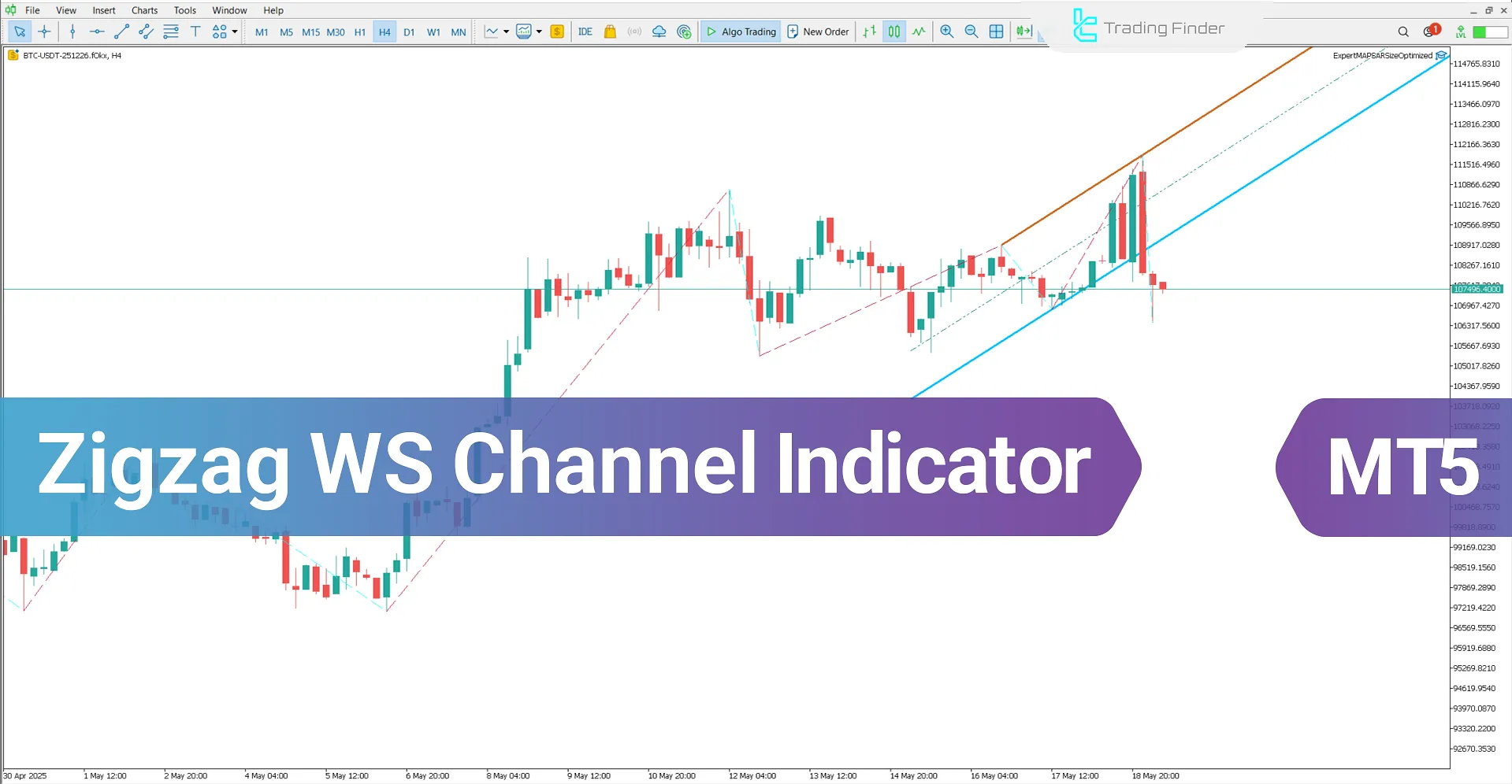 Zigzag Channel WS Indicator for MetaTrader 5 – Download - [TradingFinder]