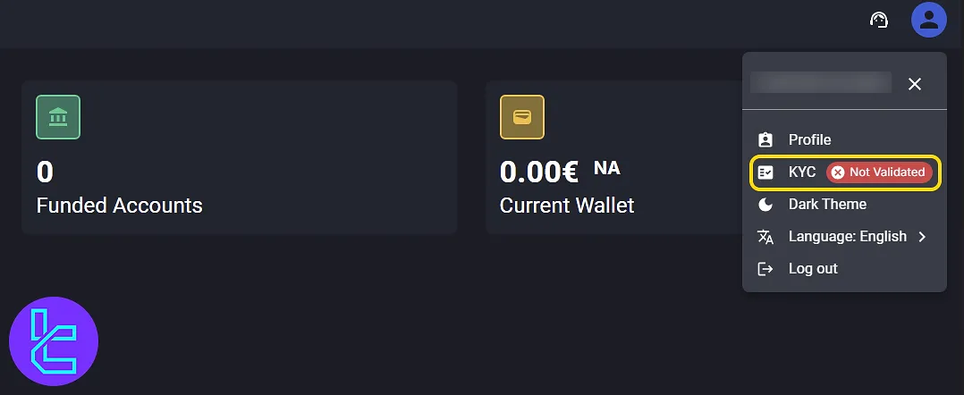 RaiseMyFunds KYC section opens in the user profile
