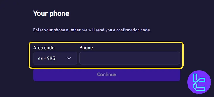 : Phone number input and verification for Paymium account setup