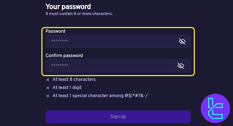 Enter a unique email and set your preferences to continue Paymium account setup