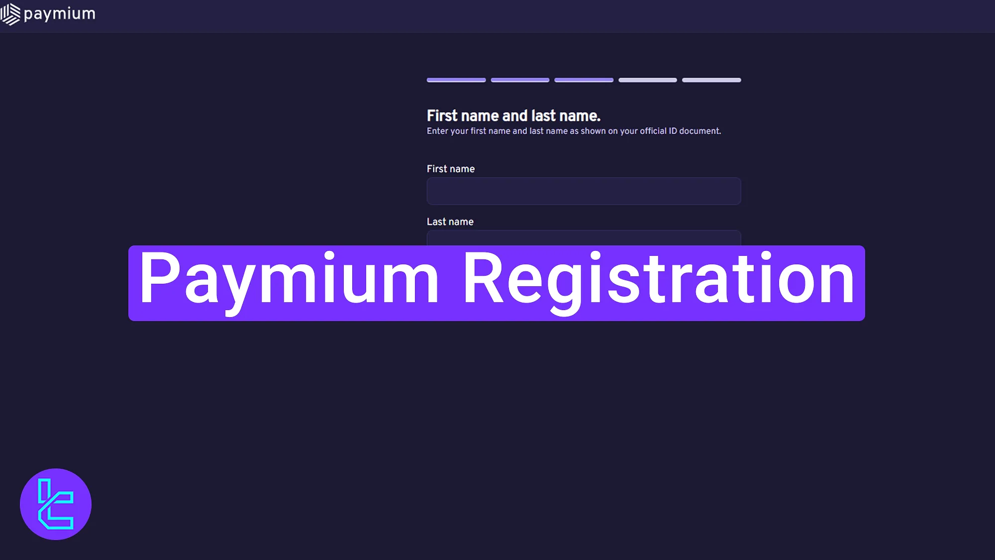 The 7-step Paymium signup process