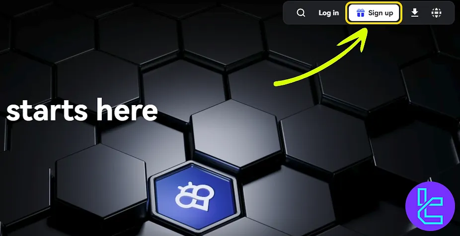 Open the Toobit signup page