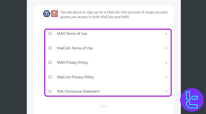 MaiCoin signup rules