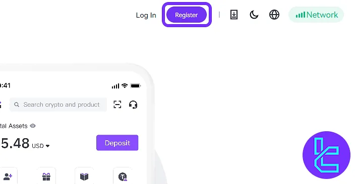 FameEX website with highlighted sign-up button