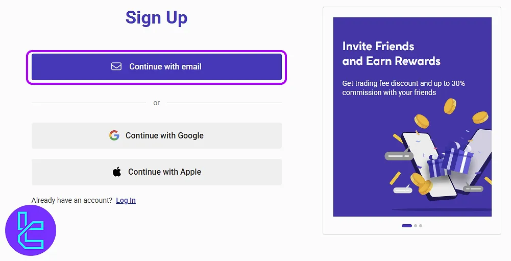 ProBit sign up form