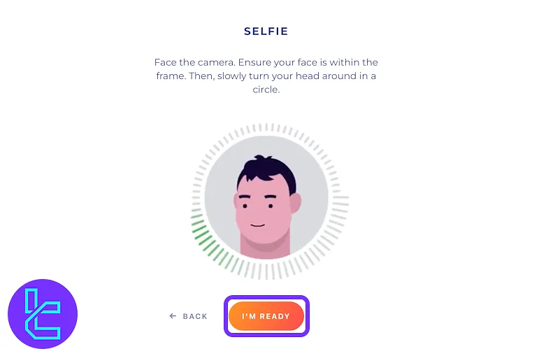 Selfie capture for the ByBit identity process