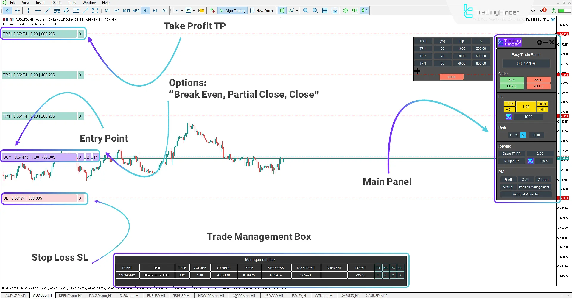 Executing a buy trade using the expert