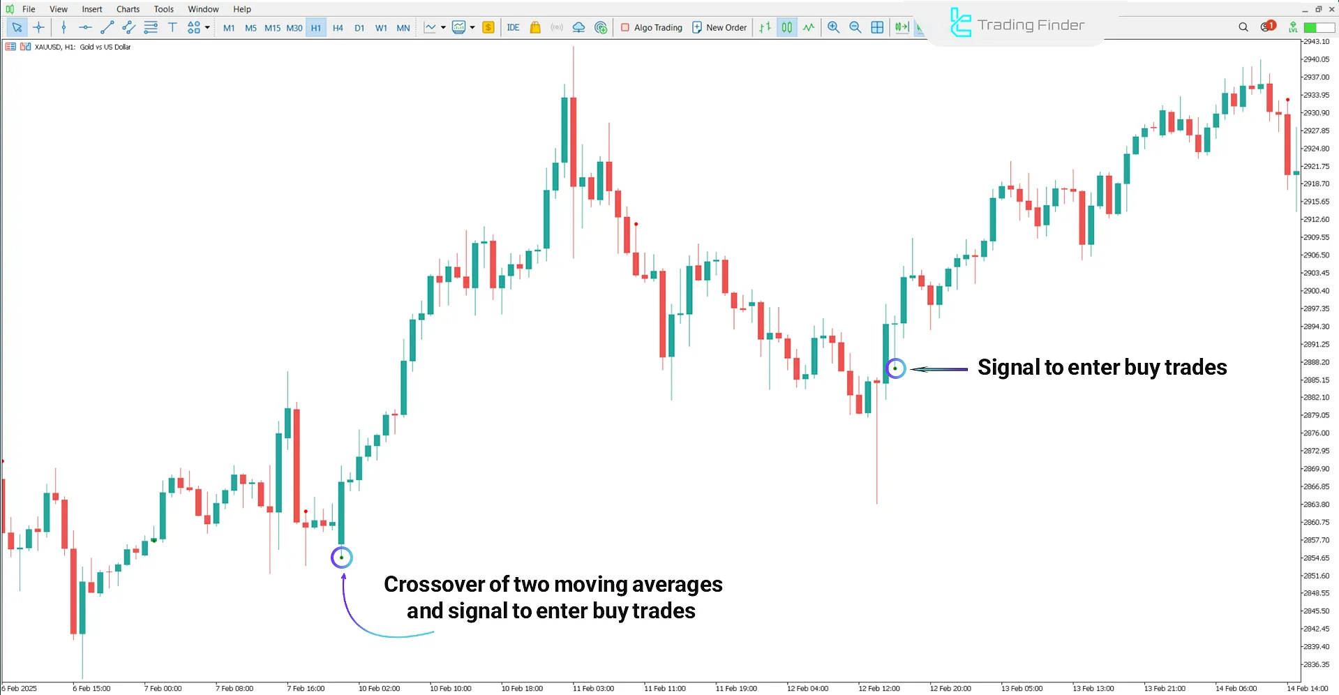 Cross Indicator for MetaTrader 5 Download - [TradingFinder] 1