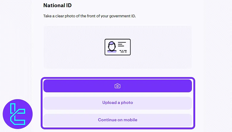 Upload or mobile submission method for the Kraken identity check
