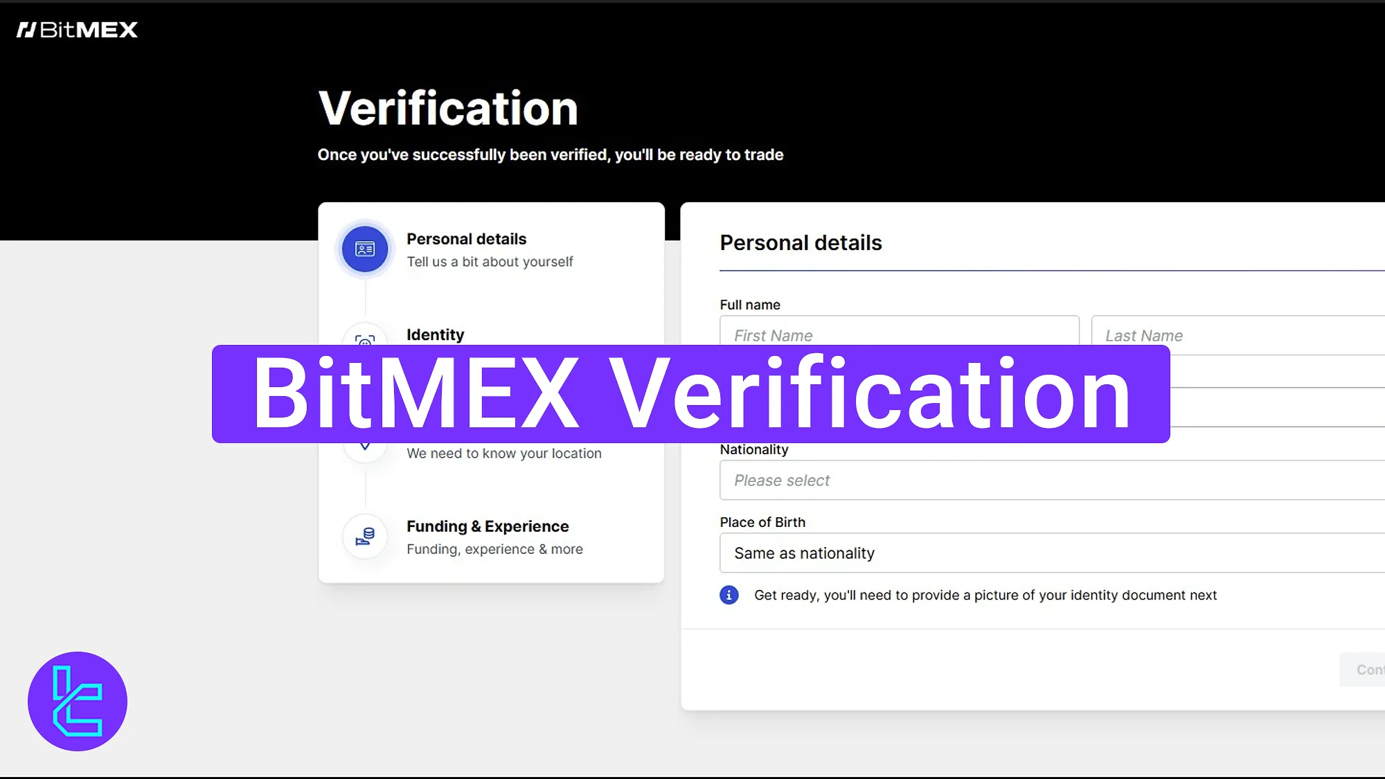 BitMEX verification process