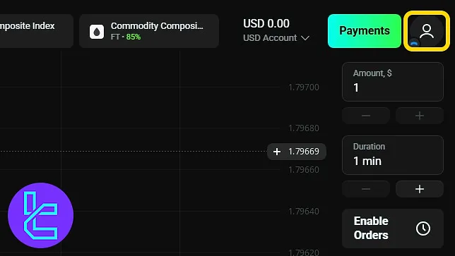 OlympTrade Google 2FA dashboard settings
