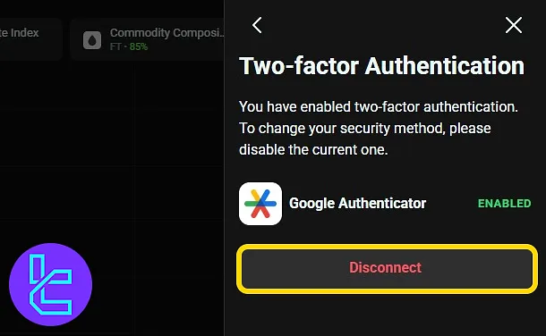 Deactivate the OlympTrade 2FA via G