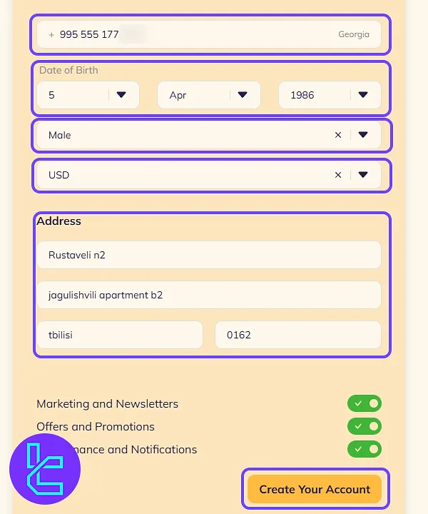 KOT4X account personal details