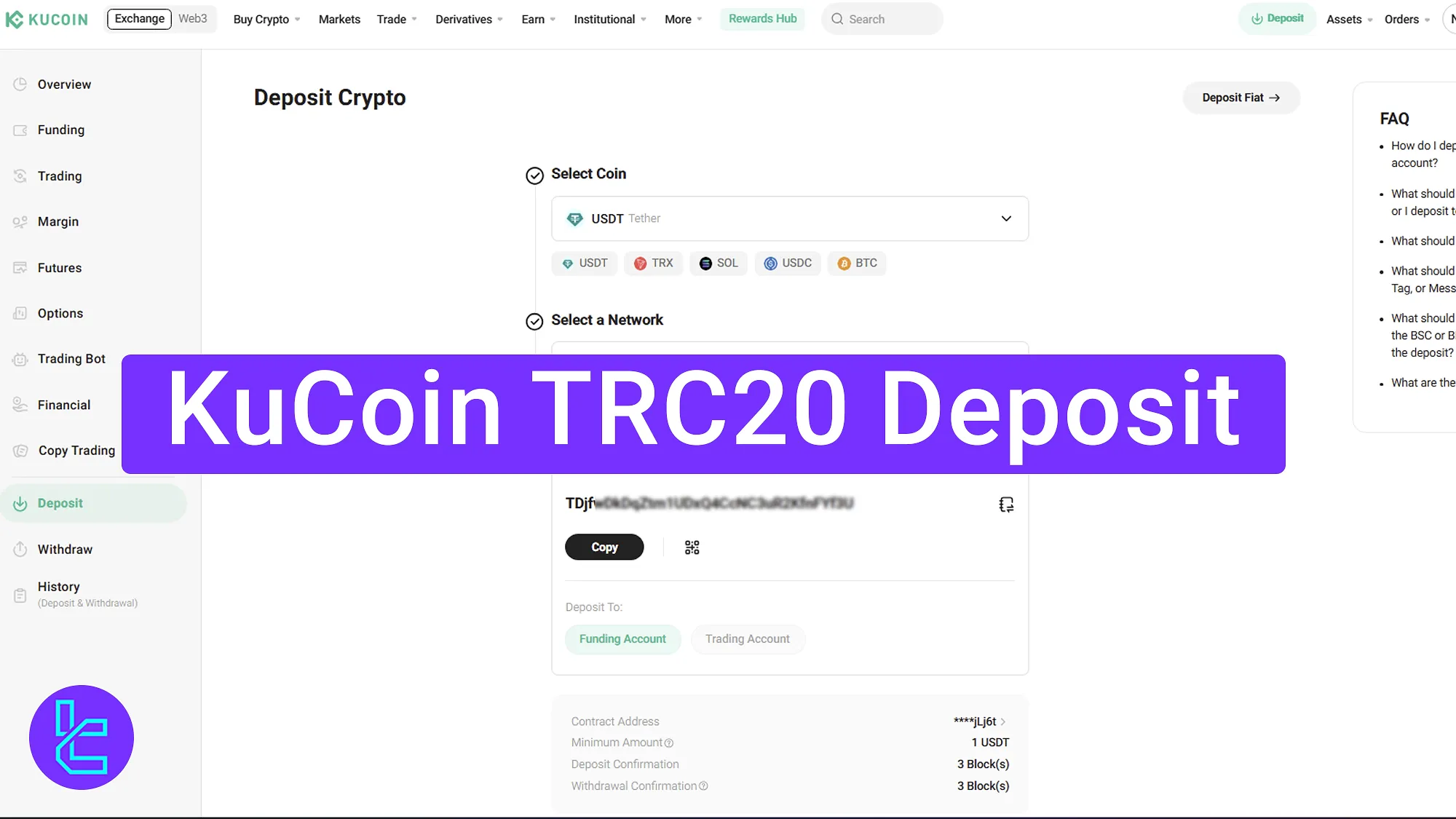 KuCoin TRC20 payment process