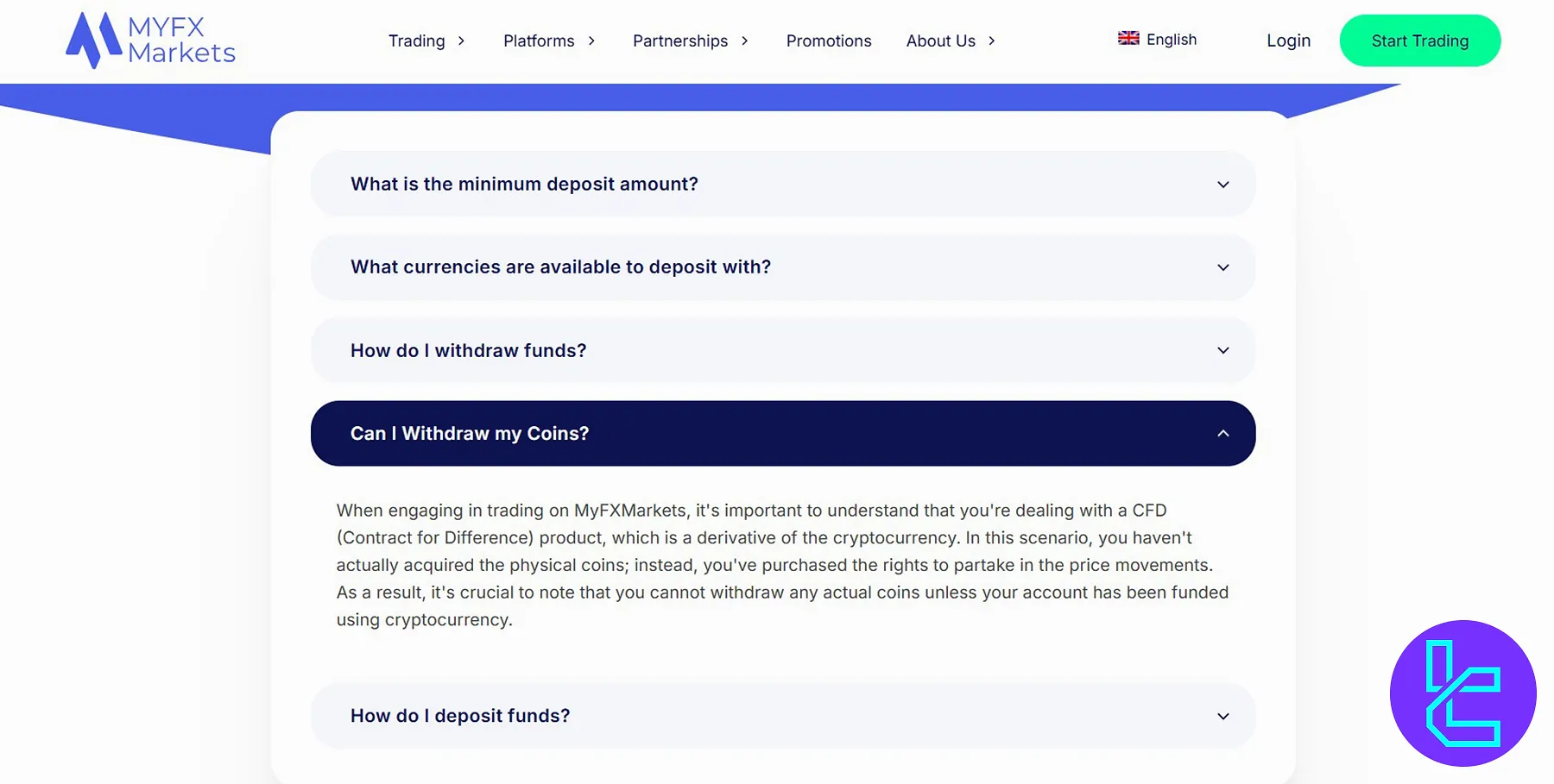 MYFX Markets Withdrawal