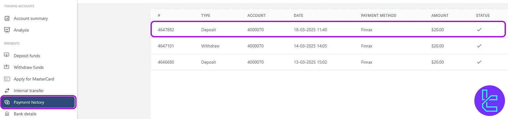 ICM.com ERC20 top-up status