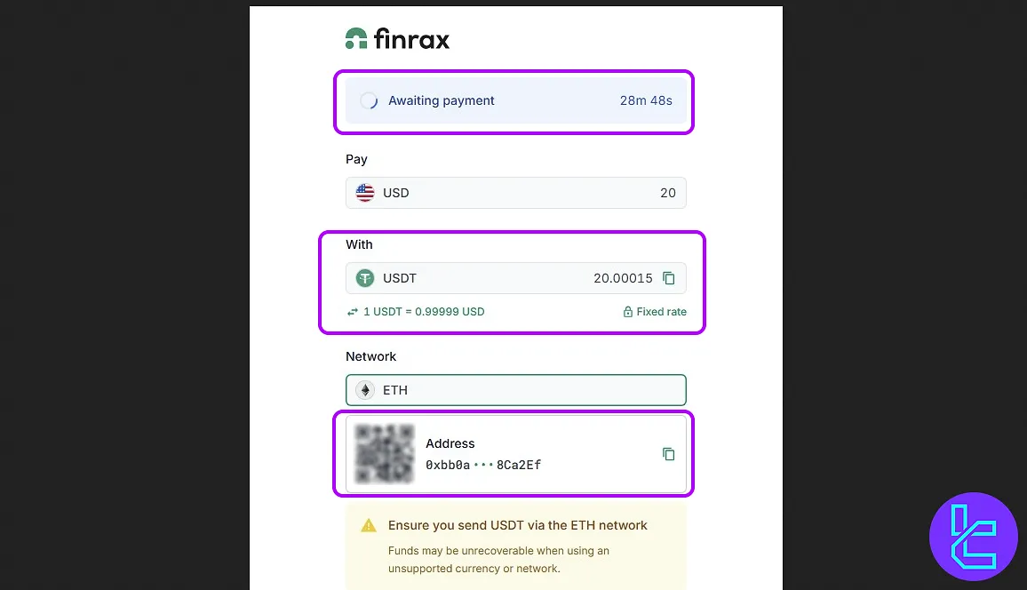 ICM.com ERC20 funding address and amount