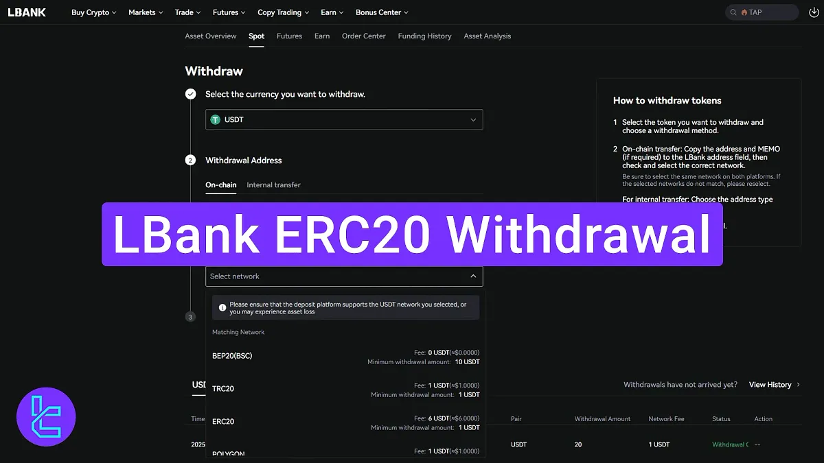 LBank ERC20 Withdrawal 2025 [Minimum Cashout $1]