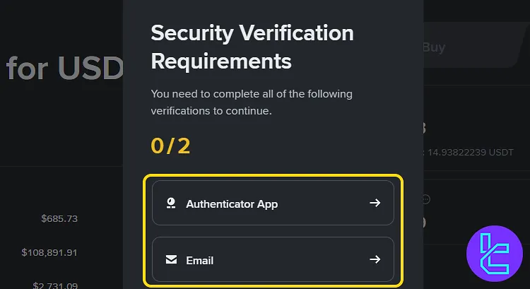 Binance two-factor authentication for Visa cash-out