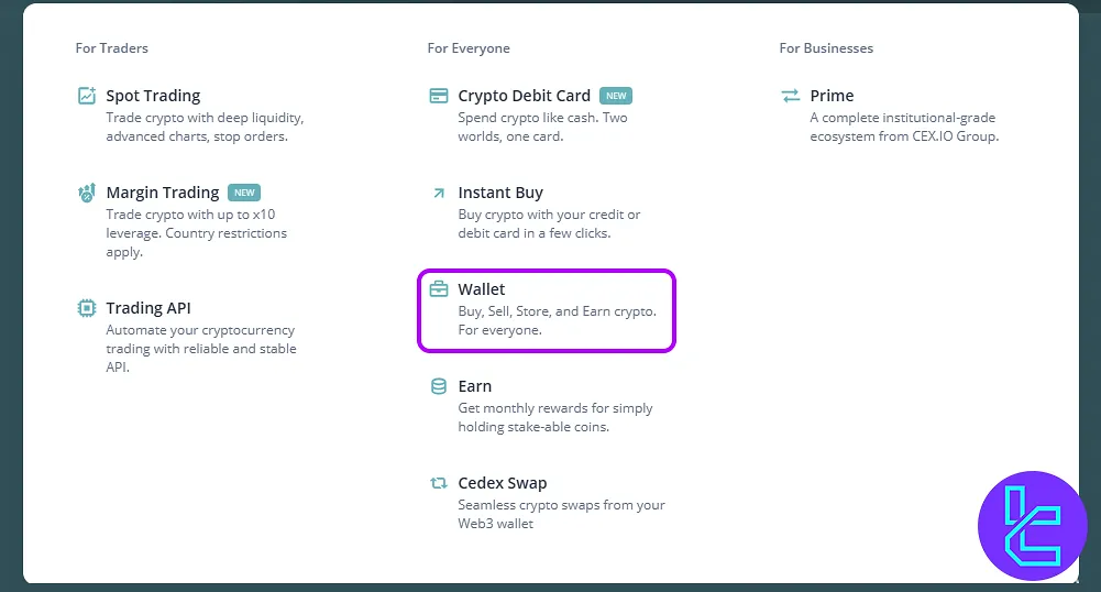 Accessing Wallet in CEX.io ERC20 cash out