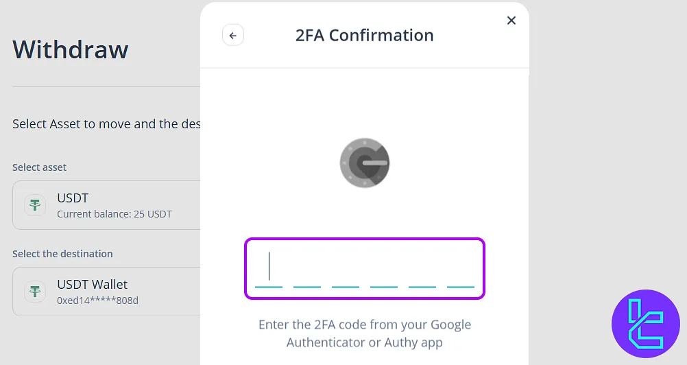 Use Google Authenticator for CEX.io ERC20 payout