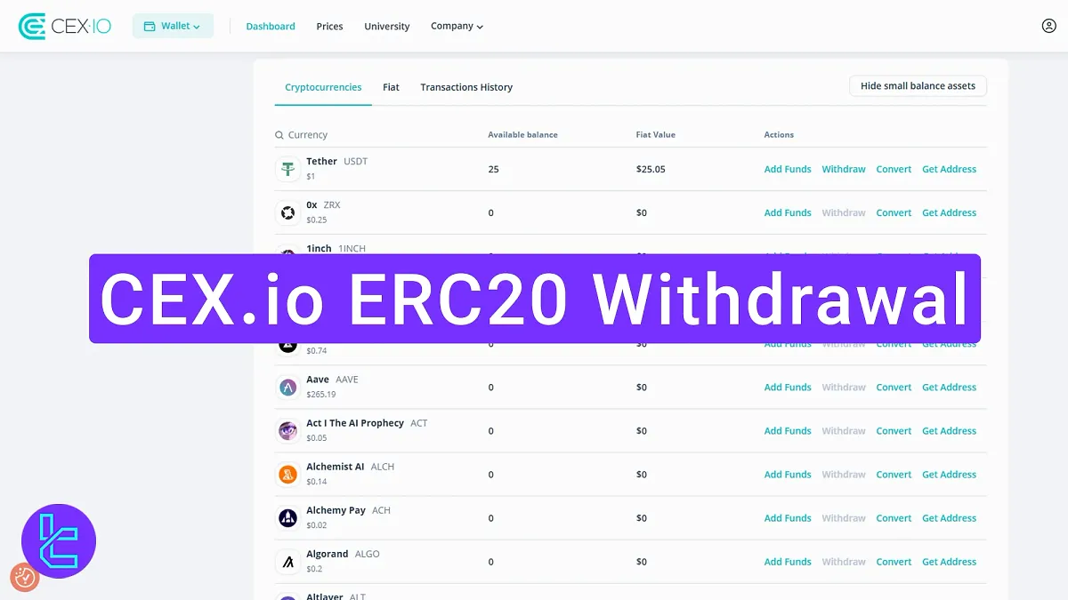 CEX.io ERC20 Withdrawal 2025 [Using Ethereum Wallet & $10 Minimum]