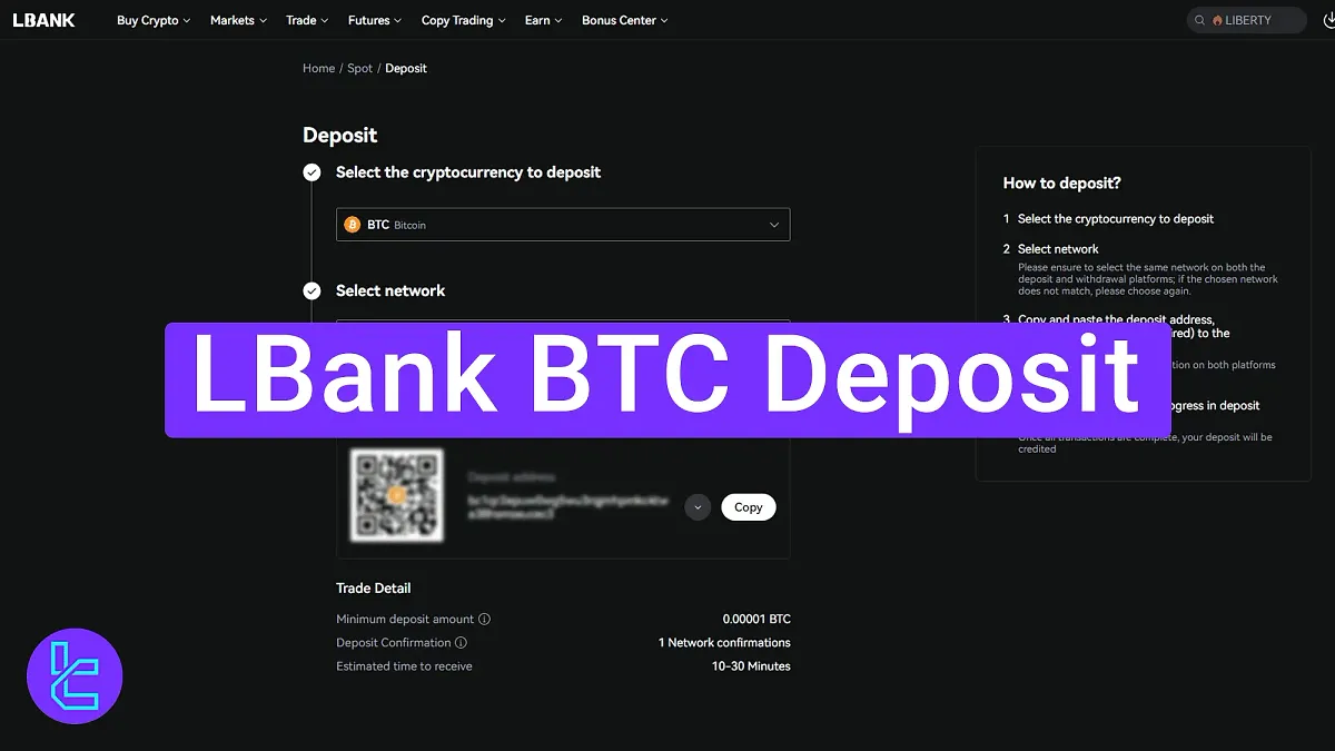 LBank BTC Deposit 2025 [Processing Time 10 to 30 Minutes]