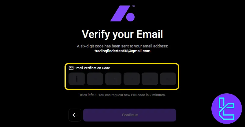 BTC-Alpha signup email verification process