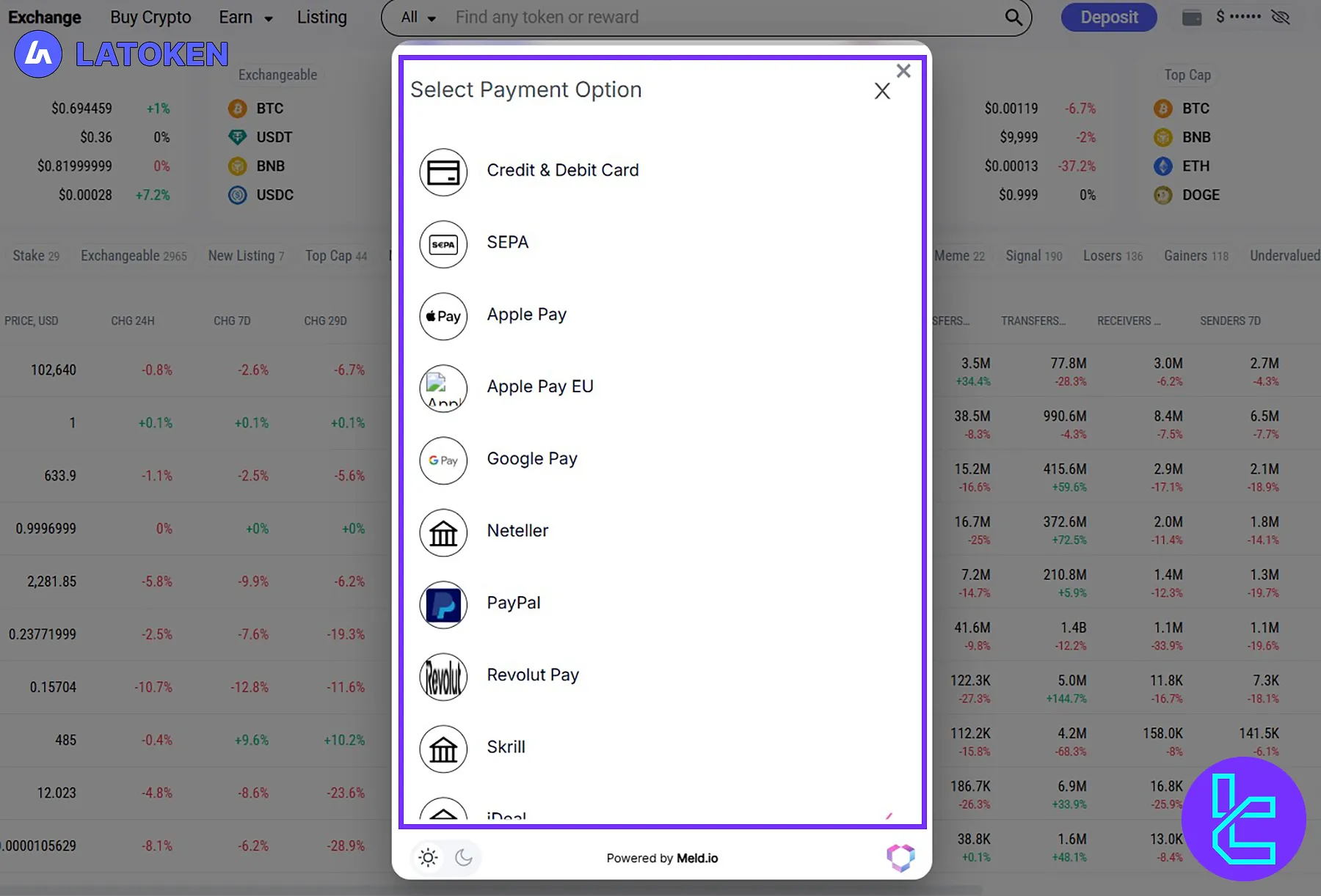 LATOKEN Payment Methods