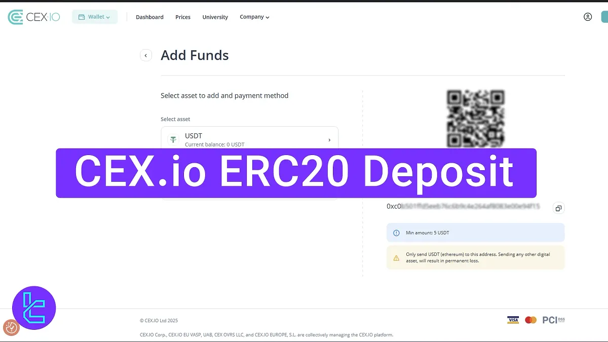 CEX.io ERC20 Deposit 2025 [Quick 5-Minute USDT Transfer via Ethereum]