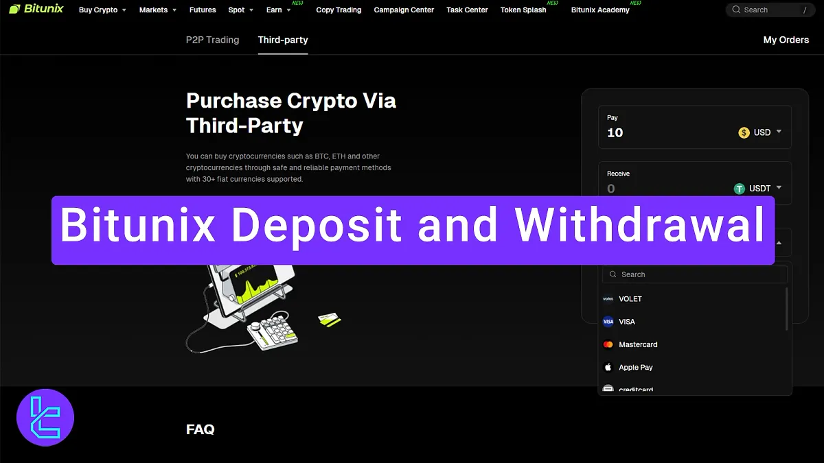 Bitunix Deposit and Withdrawal 2025 [+30 Fiat and Crypto Methods]