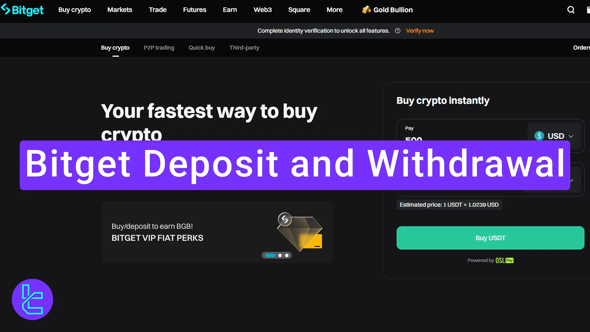 Bitget funding and cash-out methods