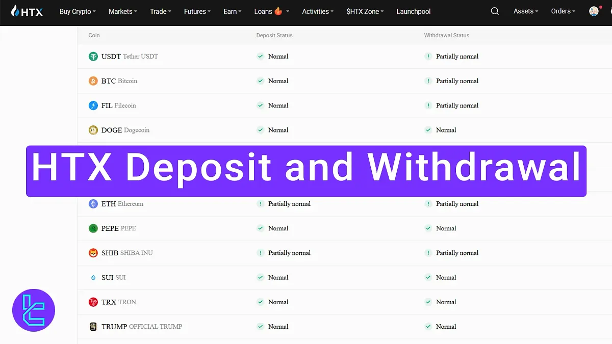HTX Deposit and Withdrawal Methods 2025 [+700 Crypto Funding Options]