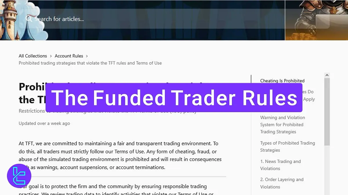 The Funded Trader Rules  - News Trading [2 Minutes B/A] 2025