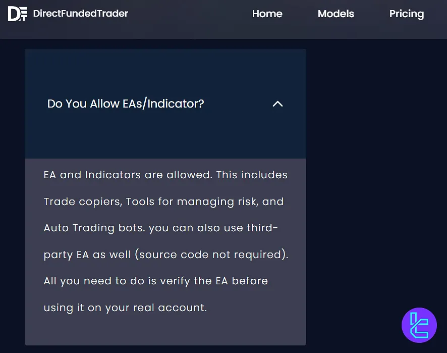 Direct Funded Trader hedging